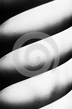 Abstract Black and White Spiral Pillar