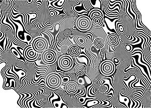 Abstract Black and White Striped Vector Background Zebra Pattern