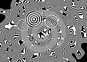 Abstract Black and White Striped Vector Background Zebra Pattern
