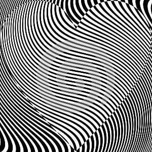 Abstract Black and White Stripes.hypnosis spiral.Seamless Black and white stripes background.seamless wave line patterns
