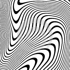 Abstract Black and White Stripes.hypnosis spiral.Seamless Black and white stripes background.seamless wave line patterns