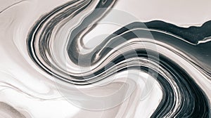 Abstract black and white swirling marble pattern