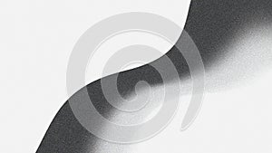 Abstract black and white wave illustration with smooth gradients and soft edges, creating a sense of movement and photo