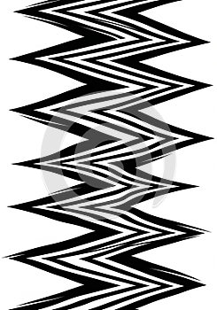 Abstract black and white zigzag pattern.