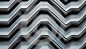 Abstract Black and White Zigzag Pattern