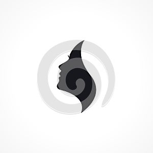 Abstract Black woman silhouette. Vector Illustration