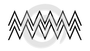 Abstract Black Zigzag Chevron Pattern Geometric Texture Vector, vector design Generative AI
