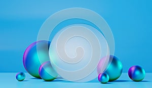 Abstract blank frosted glass background. Glass morphism effect. 3D Rendering