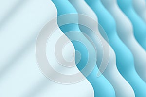 Abstract blank paper, gradient background, 3d rendering