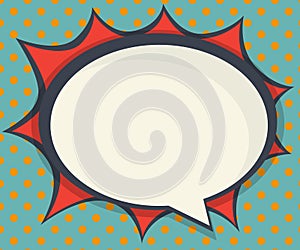 Abstract blank speech bubble comic book, pop art