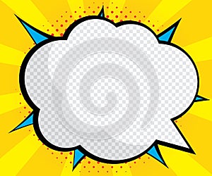 Abstract blank speech bubble pop art, comic book