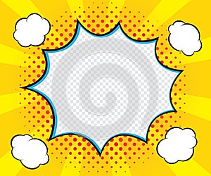 Abstract blank speech bubble pop art, comic book