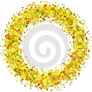 Abstract blank sprinkled confetti ring background