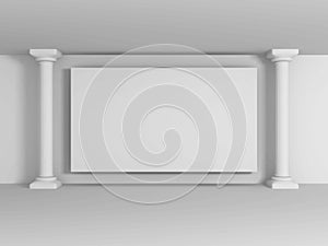 Abstract Blank Wall Banner With Columns