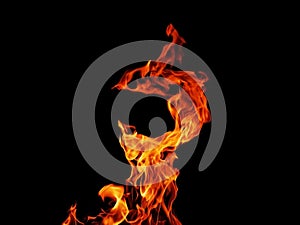 Abstract blaze fire flame texture for banner background.Strange shape lights