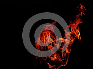 Abstract blaze fire flame texture for banner background.Strange shape lights