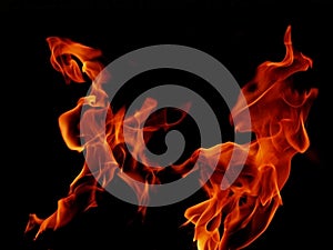 Abstract blaze fire flame texture for banner background.Strange shape lights