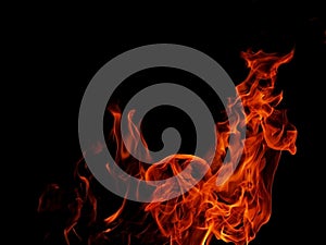 Abstract blaze fire flame texture for banner background.Strange shape lights