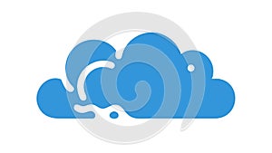 Abstract Blob Cloud Shape Weather Element, vector design Generative AI