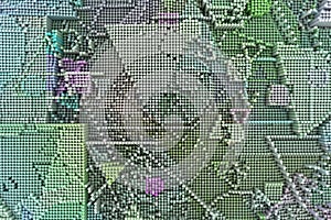 Colorful 3D rendering. Abstract shape composition, geometric structure block. Wallpaper for graphic design.