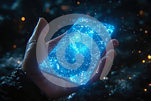 Abstract Blockchain Interface on Mobile Device.