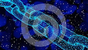 Abstract Blockchain Network Background, 3d render