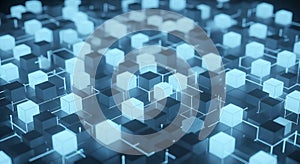 Abstract Blockchain Network Background