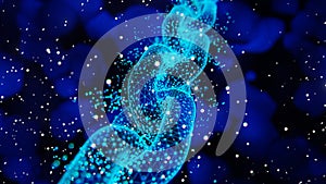 Abstract Blockchain Network Background, 3d render