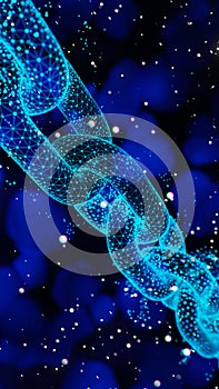 Abstract Blockchain Network Background, 3d render