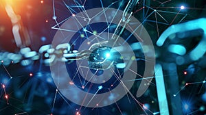Abstract Blockchain Network Concept