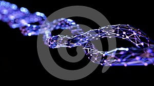 Abstract Blockchain Network Connection - Digital Future, Data Structure, Artificial Intelligence Concept