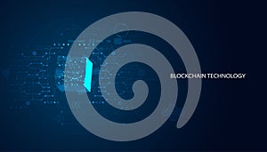Abstract blockchain technology cryptocurrency and fintech square