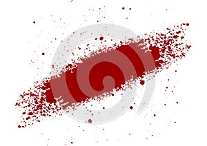 Abstract Blood splatter painted isolated background. il