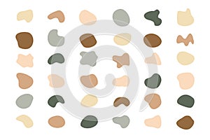 Abstract blotch shape. Liquid shape elements. Set modern elements. Fluid dynamical colored banner.