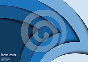 Abstract blue 3d arrow wave line certificate abstract background