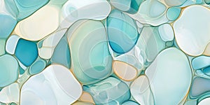 Abstract blue aqua stone pebble pattern background