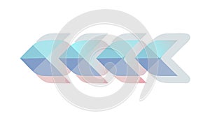 Abstract Blue Arrow Chevron Pattern, vector design Generative AI