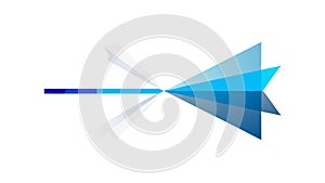 Abstract Blue Arrow Dynamic Forward Motion Graphic, vector design Generative AI