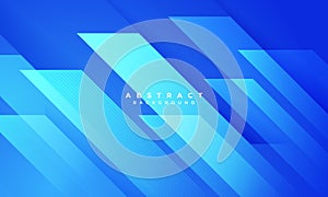 Abstract blue arrow glowing with lighting and line grid on blue background technology hi-tech concept