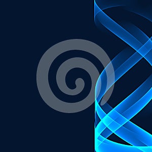 Abstract blue background. Bright blue lines. Bright blue stripes on the dark blue background. Geometric pattern in blue colors.