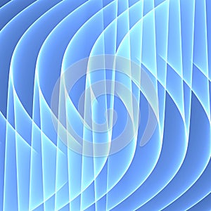 Abstract blue background. Bright blue lines. Geometric pattern in blue colors. Digital art