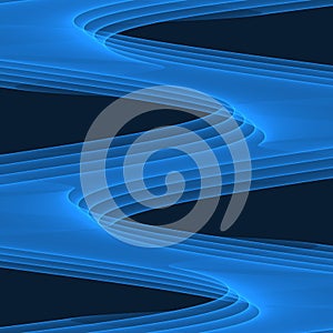 Abstract blue background. Bright blue lines. Geometric pattern in blue colors. Digital art