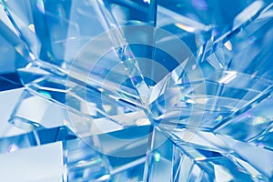 Abstract blue background of crystal