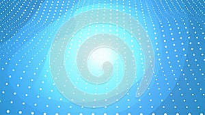 Abstract blue background. 3d geometric dot pattern. Computer landscape. Technology texture. Empty space