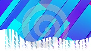 Abstract blue background. diagonal lines and strips illustration digital