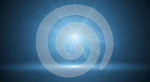 Blue Light Rays Stage Background