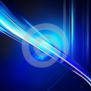 Abstract blue background. Futuristic technology style. Elegant background for business tech presentations. AI Generated