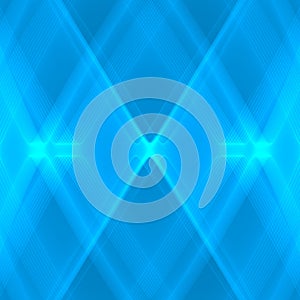 Abstract blue background. Geometric pattern in blue colors. Blue light refractions. photo