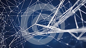 abstract blue background with lines A blue canvas with a white battery icon and a web of lines and triangles