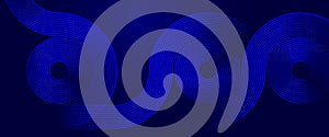 Abstract blue background with lines and circles